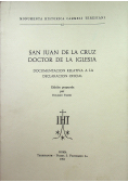 San Juan de la Cruz Doctor de la Iglesia