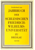 Jahrbuch der Schlesischen Friedrich Wilhelms Universitat zu Breslau