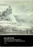 Słownik historyczno geograficzny ziemi sanockiej w średniowieczu