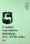 Urzędnicy województwa lubelskiego XVI - XVIII wieku