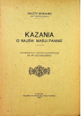 Kazania o najśw. Marji Pannie 1924 r.