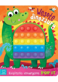 Książeczka sensoryczna z POP IT Wesołe dinozaury