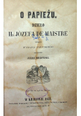 O Papieżu 1853 r.
