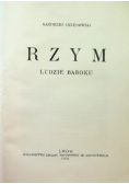 Rzym Ludzie Baroku 1931 r.
