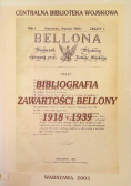 Bibliografia zawartości Bellony 1918 - 1939