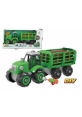 Traktor z przyczepą do skręcania ze śrubokrętem