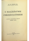 O małżeństwie chrześcijańskiem 1936 r