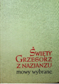 Święty Grzegorz z Nazjanzu mowy wybrane