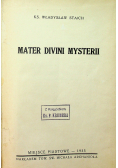 Mater Divini Mysterii 1933 r