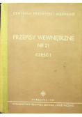 Przepisy wewnętrzne nr 21 część 1