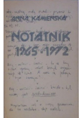 Notatnik 1965 - 1972