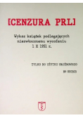 Cenzura PRL Wykaz książek podlegających niezwłocznemu wycofaniu