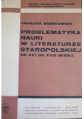 Problematyka nauki w literaturze staropolskiej do XVI do XVIII wieku