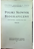Polski Słownik Biograficzny Tom XVI