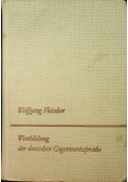 Wortbildung der deutschen Gegenwartsspreche