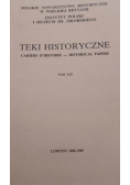 Teki historyczne tom XIX 1989 Polskie Towarzystwo Historyczne Londyn