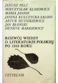 Rozwój wiedzy o literaturze polskiej po 1918 roku