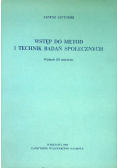 Wstęp do metod i technik badań społecznych