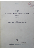Akta Stanów Prus Królewskich Tom VI
