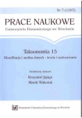 Taksonomia 15 Klasyfikacja i analiza danych teoria i zastosowania