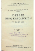 Dzieje misyj katolickich w zarysie 1927 r.