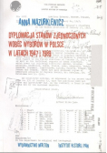 Dyplomacja Stanów Zjednoczonych wobec wyborów w Polsce w latach 1947 - 1989