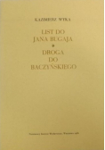 List do Jana Bugaja Droga do Baczyńskiego
