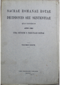 Sacrae Romanae Rotae Decisiones seu sententiae tom XXXVII 1945 r.