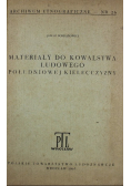 Materiały do Kowalstwa Ludowego Południowej Kielecczyzny