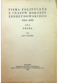 Pisma Polityczne z czasów Rokoszu Zebrzydowskiego 1606 1608 tom II 1918 r