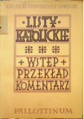 Listy katolickie Wstęp przekład komentarz