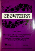 Chowanna Tom 2 Edukacja w sytuacji zmiany społecznej