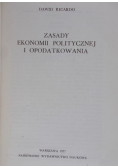 Ricardo Dawid - Zasady ekonomii politycznej i opodatkowania