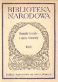 Rzymska krytyka i teoria literatury Wybór