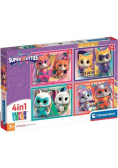 Puzzle 4w1 Super Kolor SuperKitties