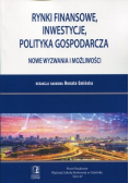 Rynki finansowe, inwestycje, polityka gospodarcza