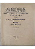 Archiwum historii i filozofii medycyny oraz historii nauk przyrodniczych Tom XVIII 1947 r.