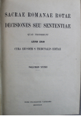 Sacrae romanae rotae decisiones seu sententiae Volumen XXXVII 1945 r.