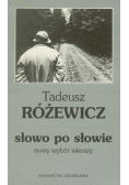 Słowo po słowie nowy wybór wierszy