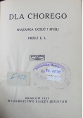 Dla chorego wiązanka uczuć i myśli 1927 r