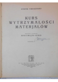 Kurs wytrzymałości materiałów, 1931 r.
