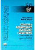 Równania różniczkowe zwyczajne i cząstkowe