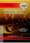 Language and culture Establishing foundations for anthropological linguistics