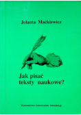 Jak pisać teksty naukowe