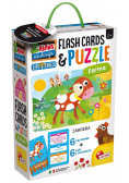 Zabawa i edukacja puzzle dziecięce i flashcards - Farma