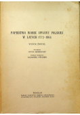 Papiestwo wobec sprawy Polskiej w latach 1772 - 1864