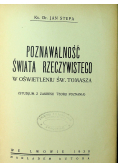 Poznawalność świata rzeczywistego 1930 r