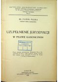 Uzupełnienie Jurysdykcji w prawie kanonicznem 1936 r