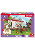 Puzzle 100 Schleich Klub jeździecki + figurka