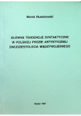 Główne tendencje syntaktyczne w Polskiej prozie artystycznej dwudziestolecia międzywojennego